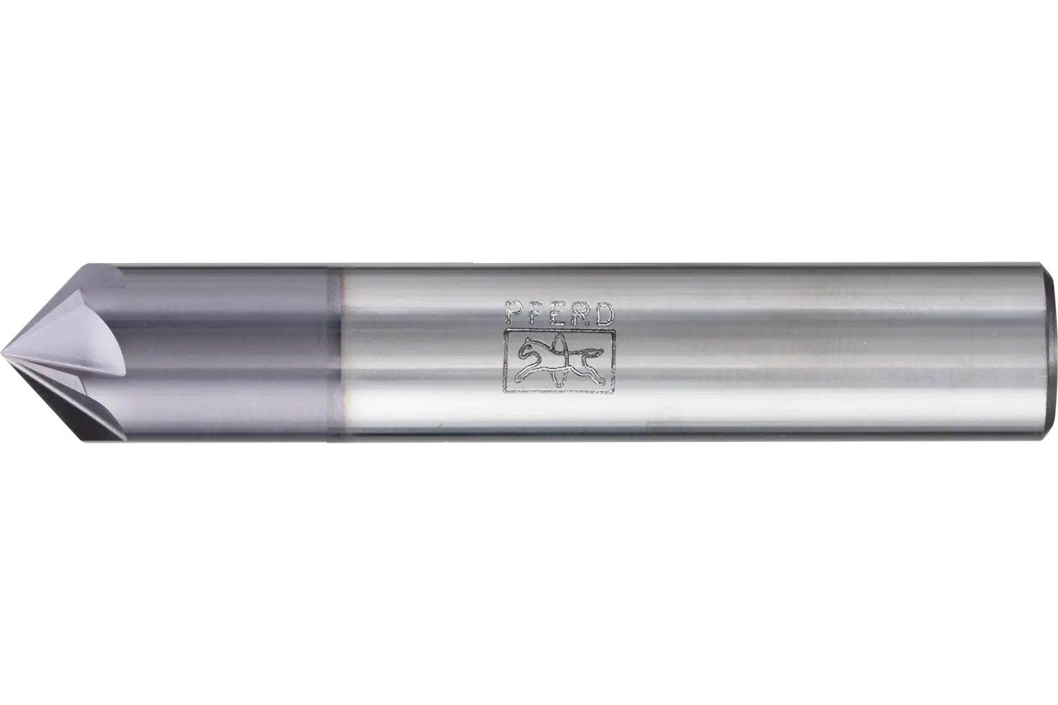 Picture of Pferd Deburring End Mill, 6 flutes, 90° 1/2" Dia, 1/4" APMX, 3-1/2" OAL, cylindrical shank